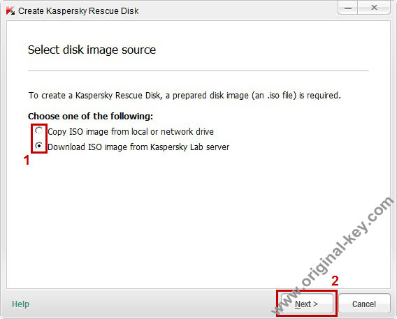 فرمت ساخت فایل Kaspersky Rescue Disk